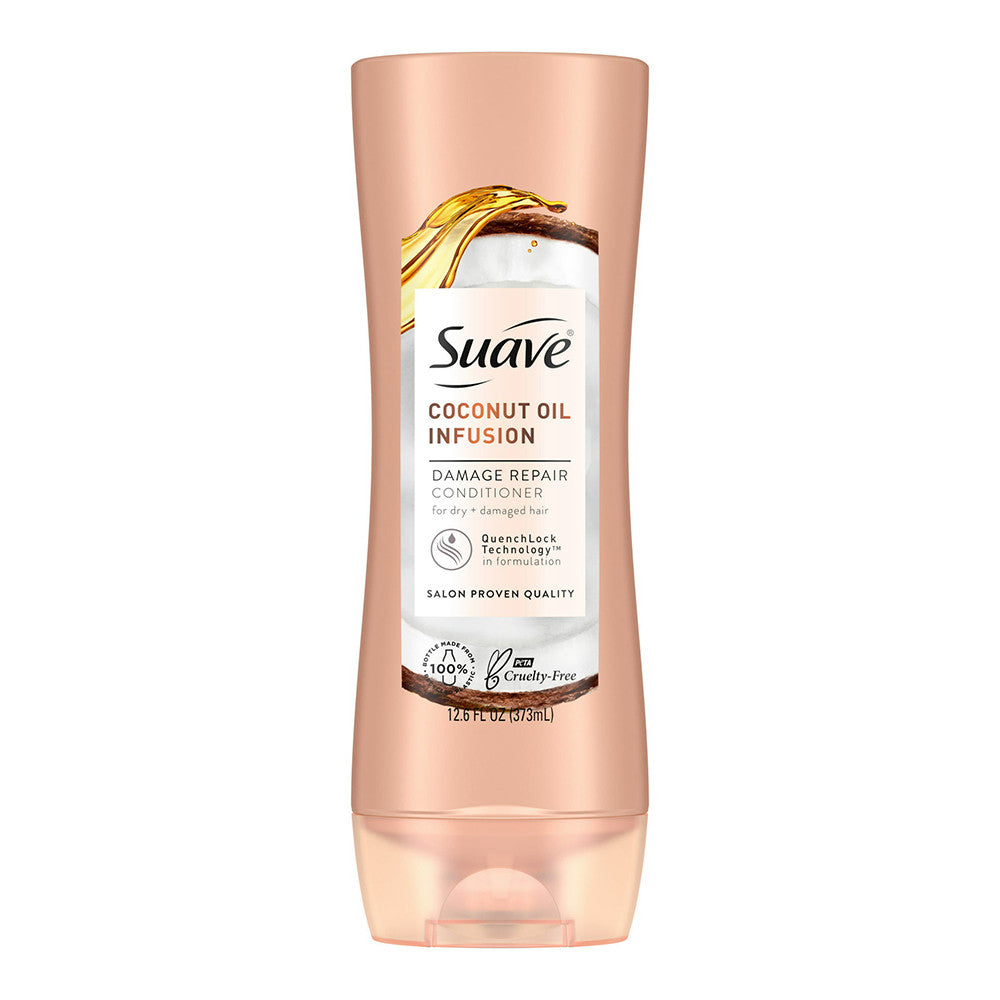 Suave Professionals Damage Repair Hair Conditioner, Coconut Oil Infusion, 12.6 Oz